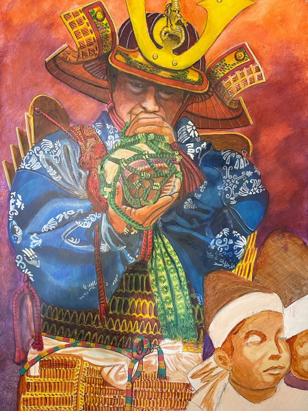Call to Kaigi - original acrylic painting on board, signed by artist.